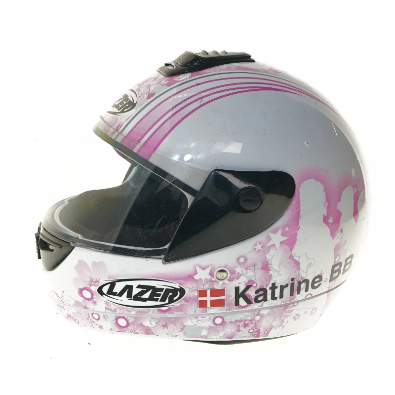 Lyserød motorcykelhjelm fra Lazer (str. 27,5 cm)