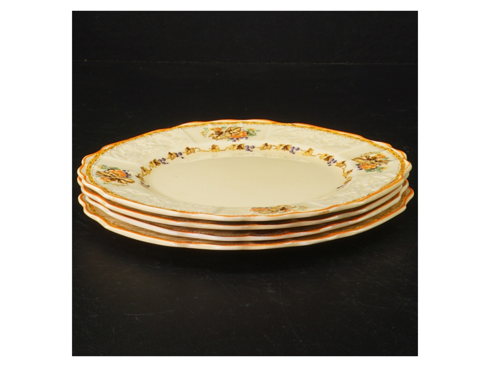 Vintage porcelæns desserttallerkener (str. Ø. 17 cm)