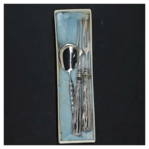 Sølvbestikssæt  (str. 17 cm. og 13 cm)