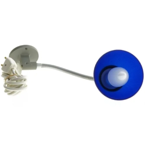 Væglampe med blå skærm (str. 43 cm)