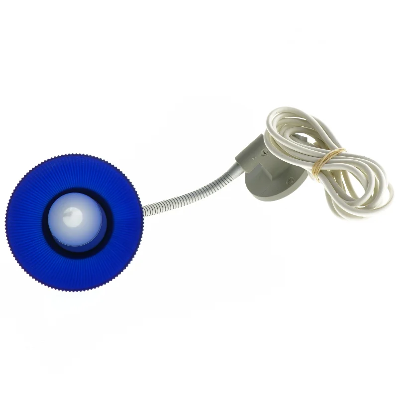 Væglampe med blå skærm (str. 43 cm)