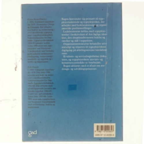 Ledelse og sygepleje (Bog)