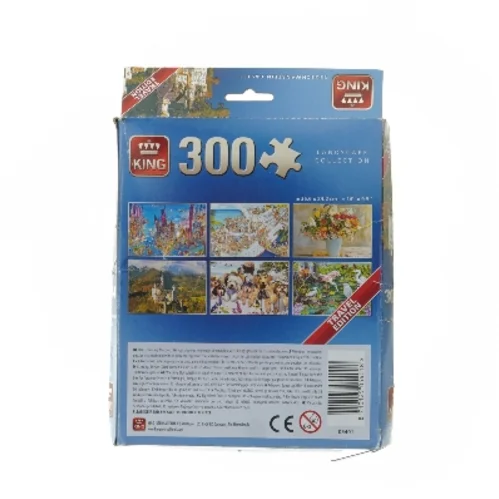 300-brikkers puslespil med Neuschwanstein Slot fra King (str. 17,5x15x3 cm)