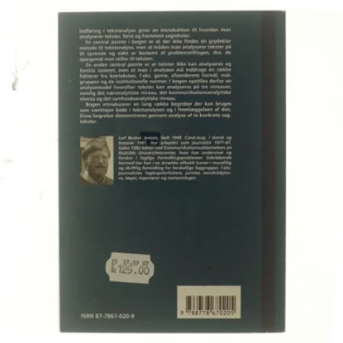 Indføring i tekstanalyse af Leif Becker Jensen (Bog)