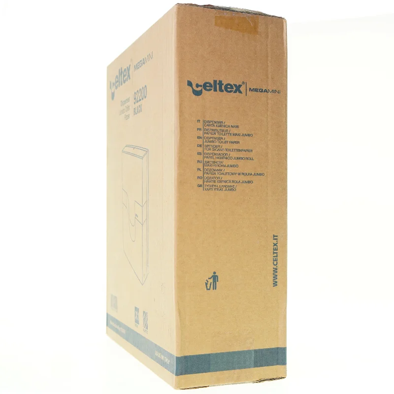 Dispense jumbo toilet paper mega mini 9 2 2 0 0 black fra Celtex (str. 39 x 33 x 13)