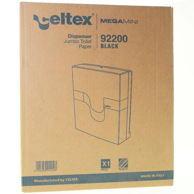 Dispense jumbo toilet paper mega mini 9 2 2 0 0 black fra Celtex (str. 39 x 33 x 13)