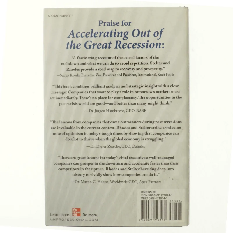 Accelerating out of the great recession : how to win in a slow-growth economy af David Rhodes (Bog)