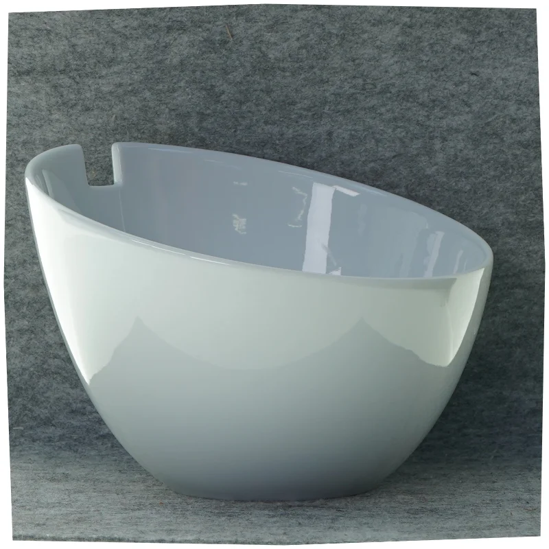 Stor hvid salatskål (str. 25 cm)