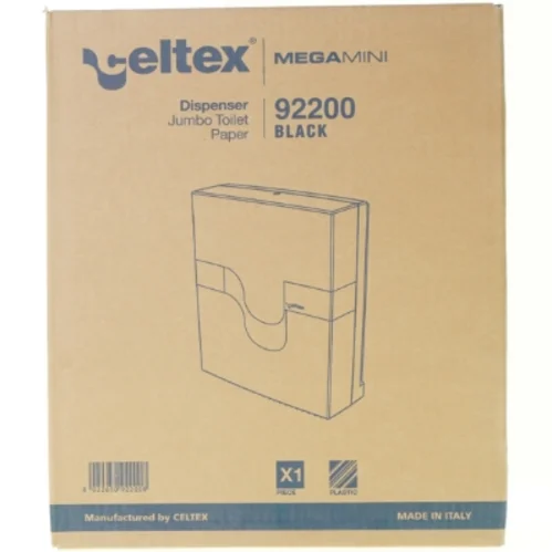Dispenser jumbo toilet paper mega mini 92200 black fra Celtex (str. 39 x 33 x 13 cm)