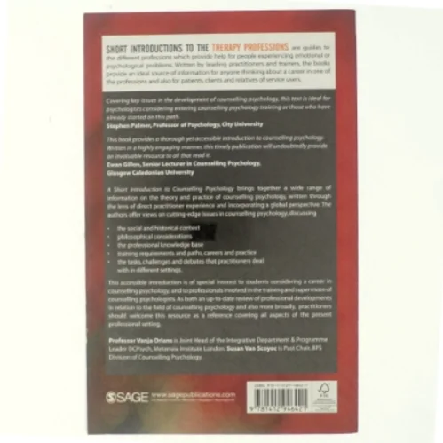 A short introduction to counselling psychology (Bog)