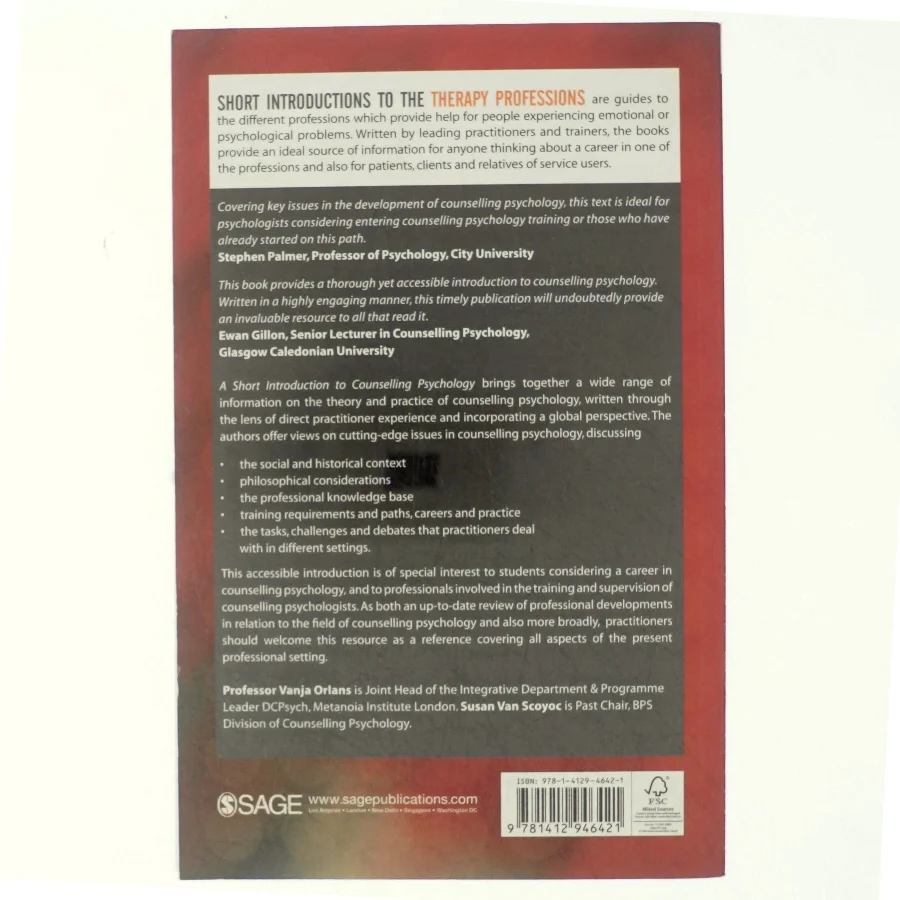 A short introduction to counselling psychology (Bog)