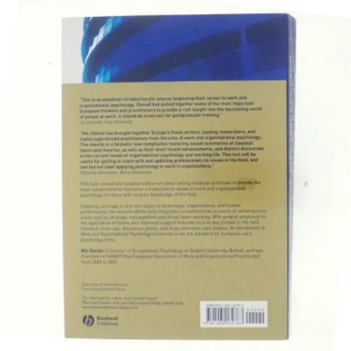 An introduction to work and organizational psychology : a European perspective af Nik Chmiel (Bog)