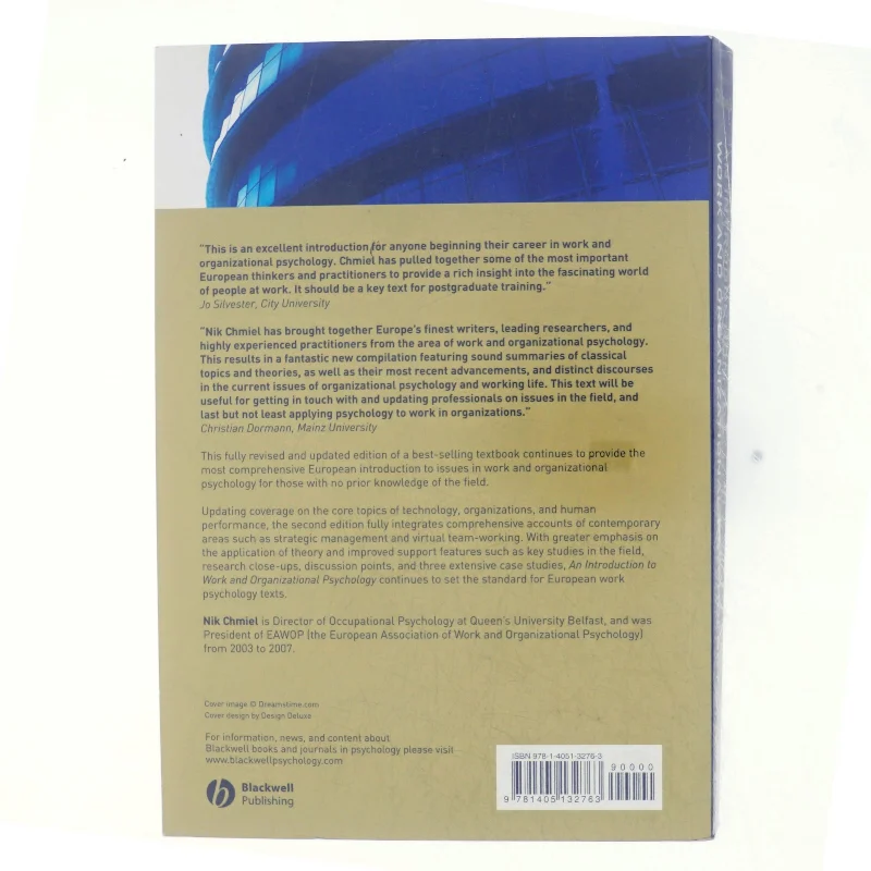 An introduction to work and organizational psychology : a European perspective af Nik Chmiel (Bog)