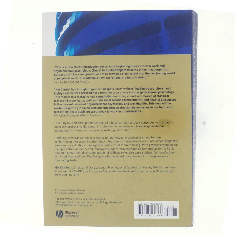 An introduction to work and organizational psychology : a European perspective af Nik Chmiel (Bog)