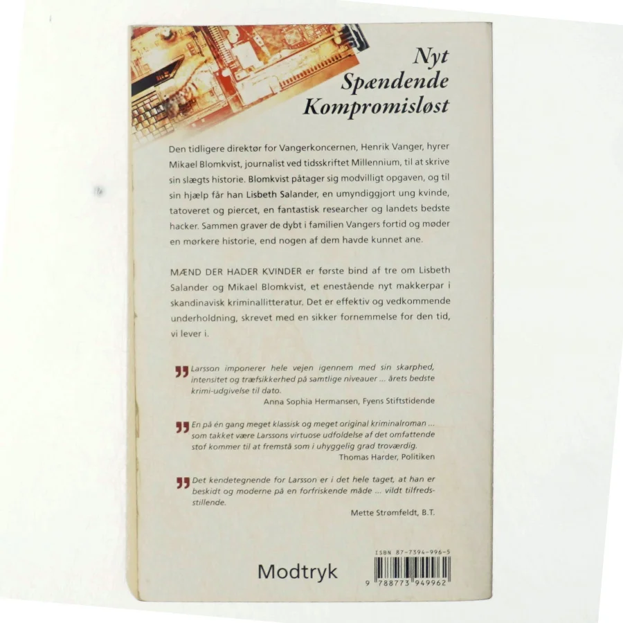 Mænd der hader kvinder af Stieg Larsson, Stieg Larsson (Bog)