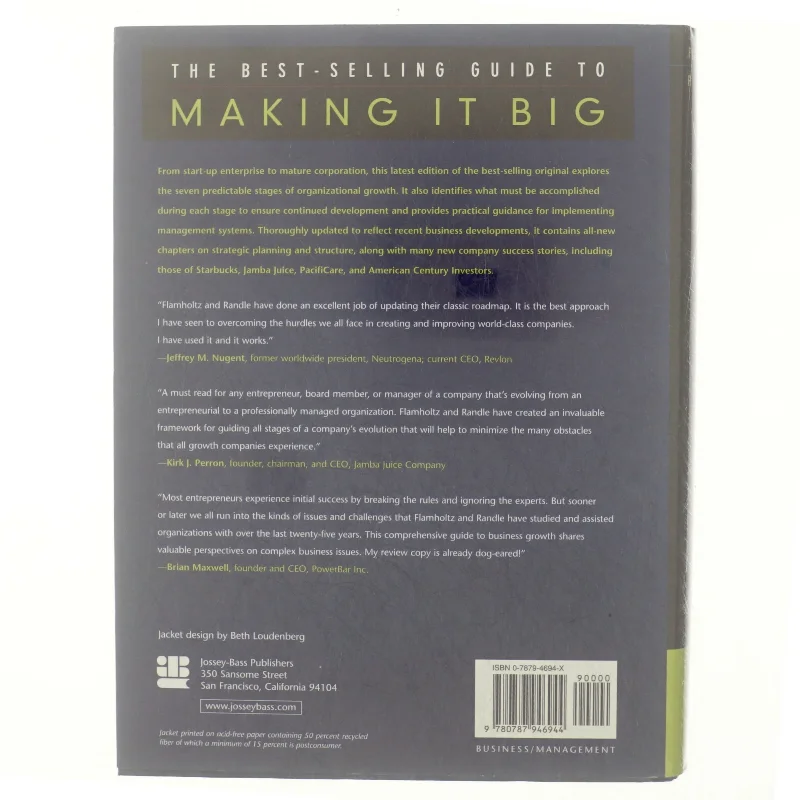 Growing pains : Transitioning from an entrepreneurship to a professionally managed firm (Bog)