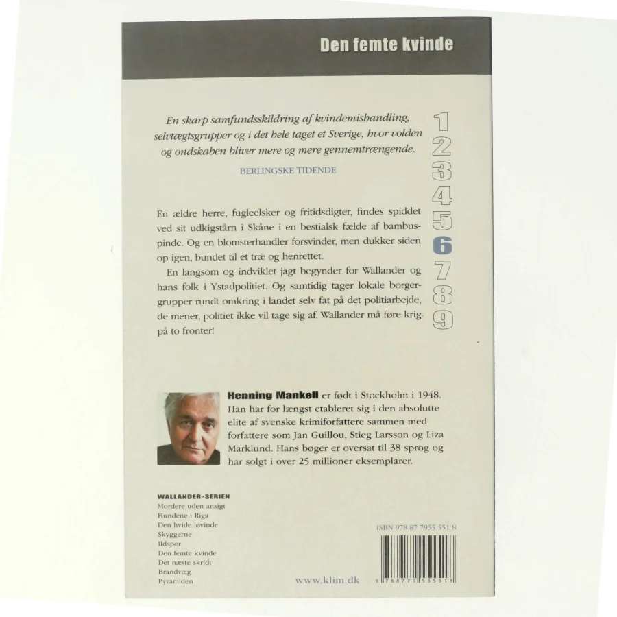 Den femte kvinde af Henning Mankell (Bog)