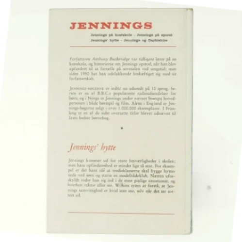 Jennings hytte af Anthony Buckeridge
