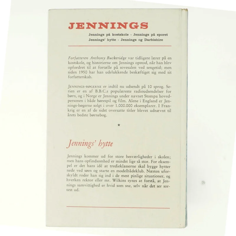 Jennings hytte af Anthony Buckeridge