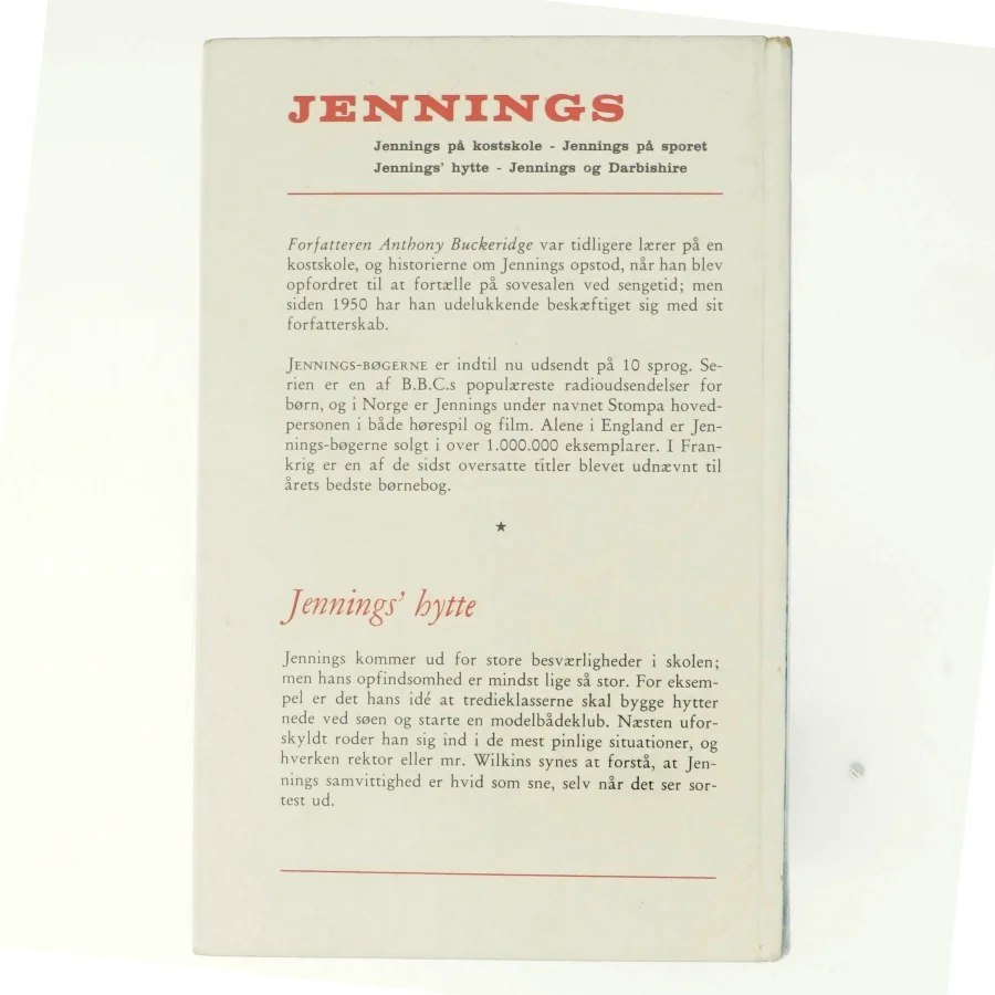 Jennings hytte af Anthony Buckeridge