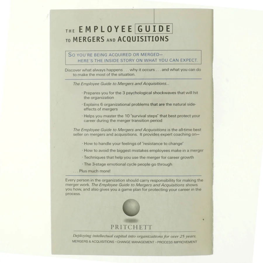 The employee guide to mergers and aquisitions