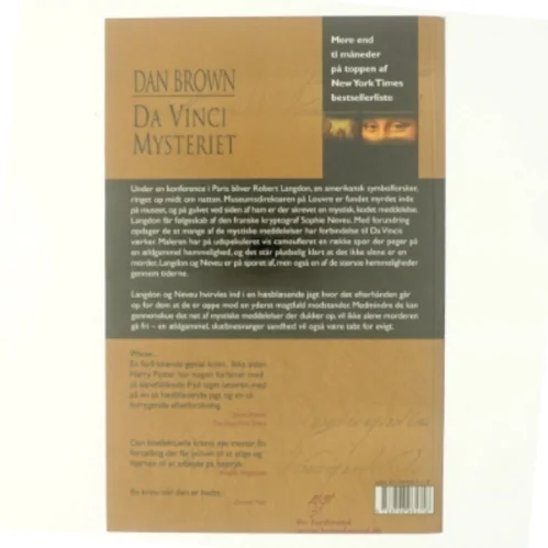 Da Vinci mysteriet af Dan Brown (Bog)