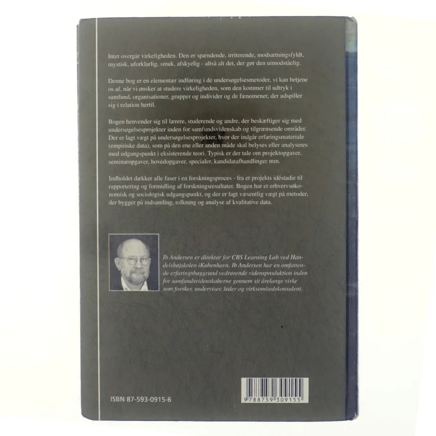 Den skinbarlige virkelighed : om vidensproduktion inden for samfundsvidenskaberne af Ib Andersen (f. 1943) (Bog)