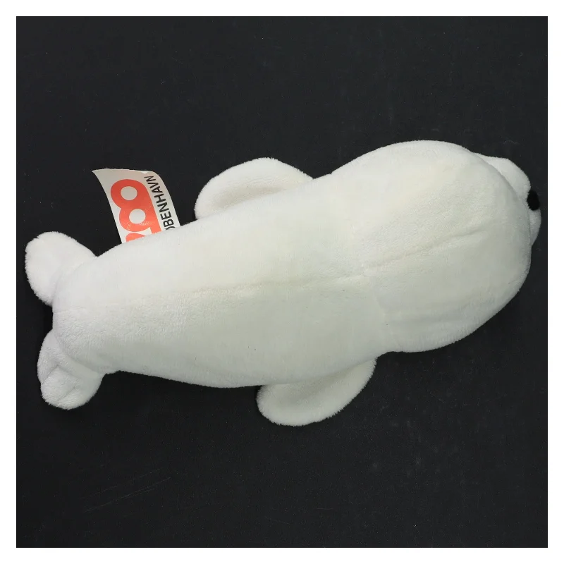 Hvid tøjdyrsæl fra Zoo København (str. 20 x 8 cm)