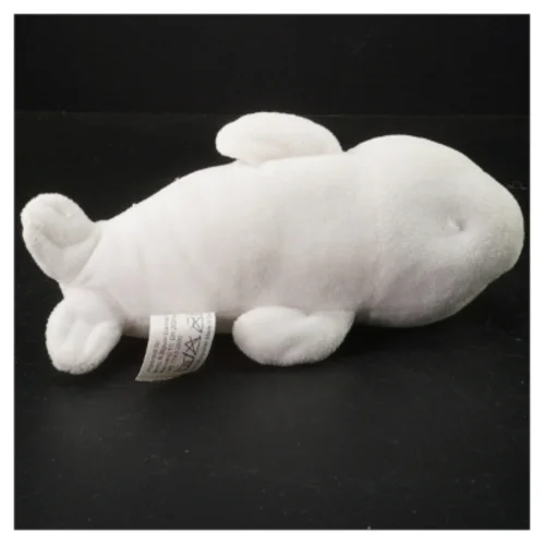 Hvid tøjdyrsæl fra Zoo København (str. 20 x 8 cm)