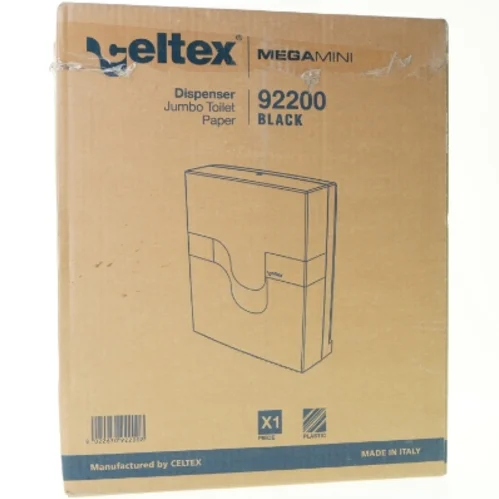 Dispenser jumbo toilet paper mega mini 9 2 2 0 0 black fra Celtex (str. 39 x 33 x 13)