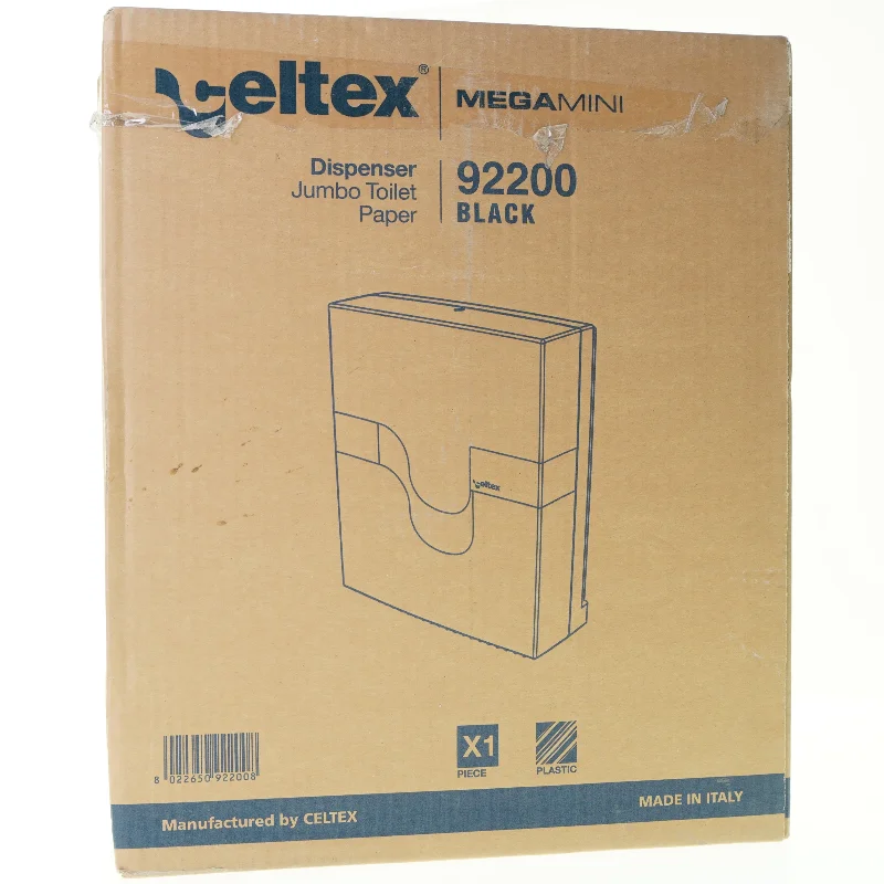 Dispenser jumbo toilet paper mega mini 9 2 2 0 0 black fra Celtex (str. 39 x 33 x 13)
