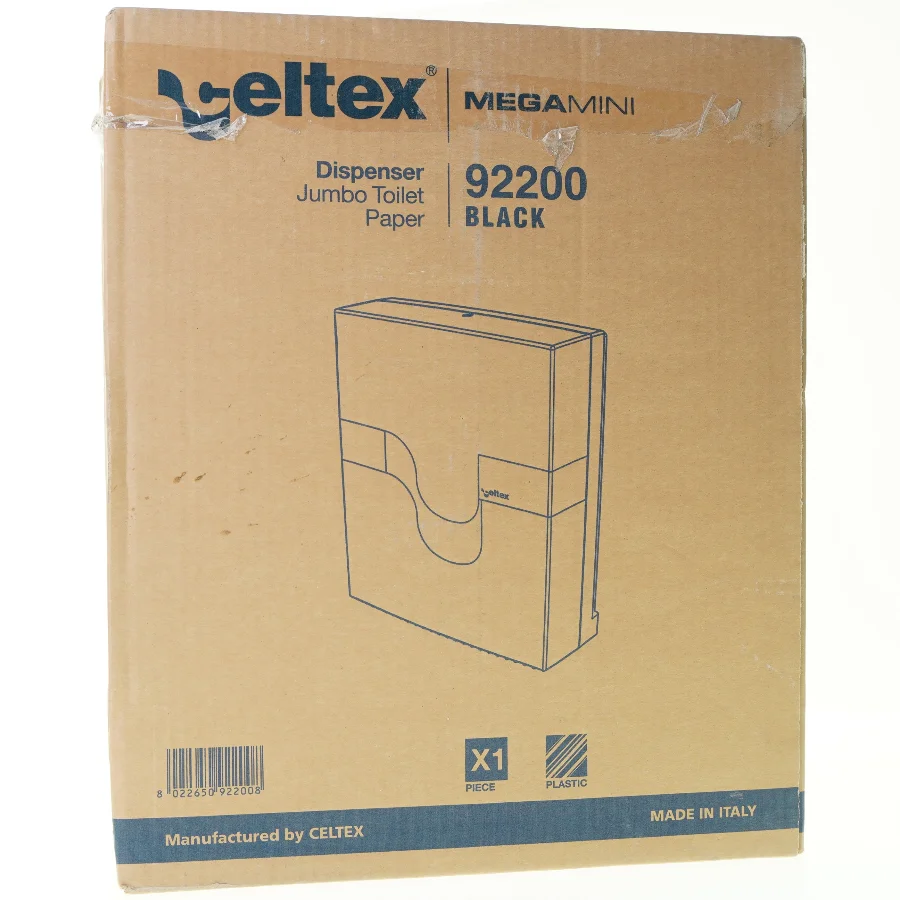 Dispenser jumbo toilet paper mega mini 9 2 2 0 0 black fra Celtex (str. 39 x 33 x 13)