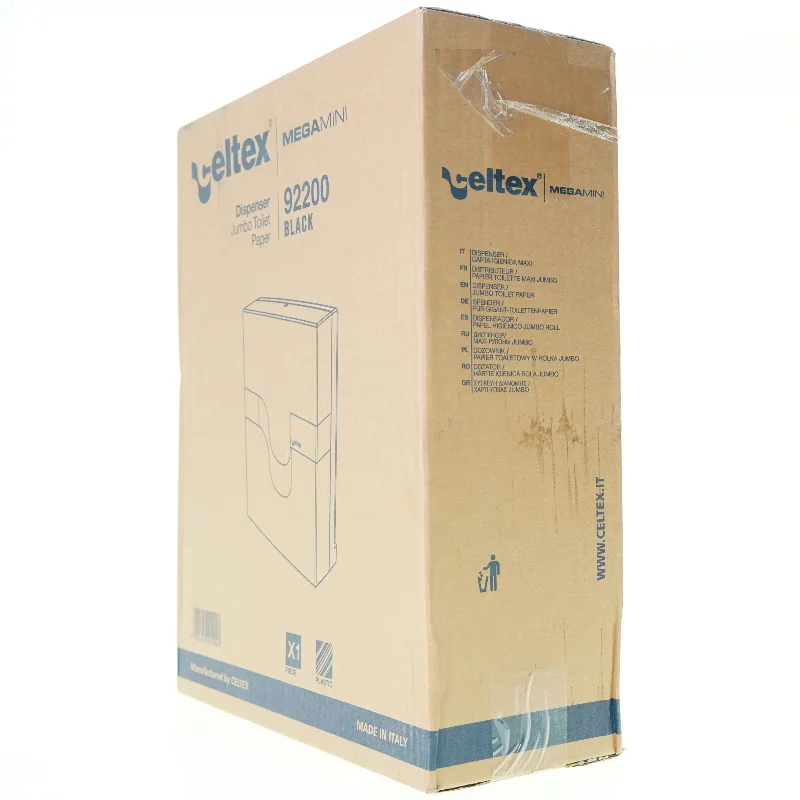 Dispenser jumbo toilet paper mega mini 9 2 2 0 0 black fra Celtex (str. 39 x 33 x 13)