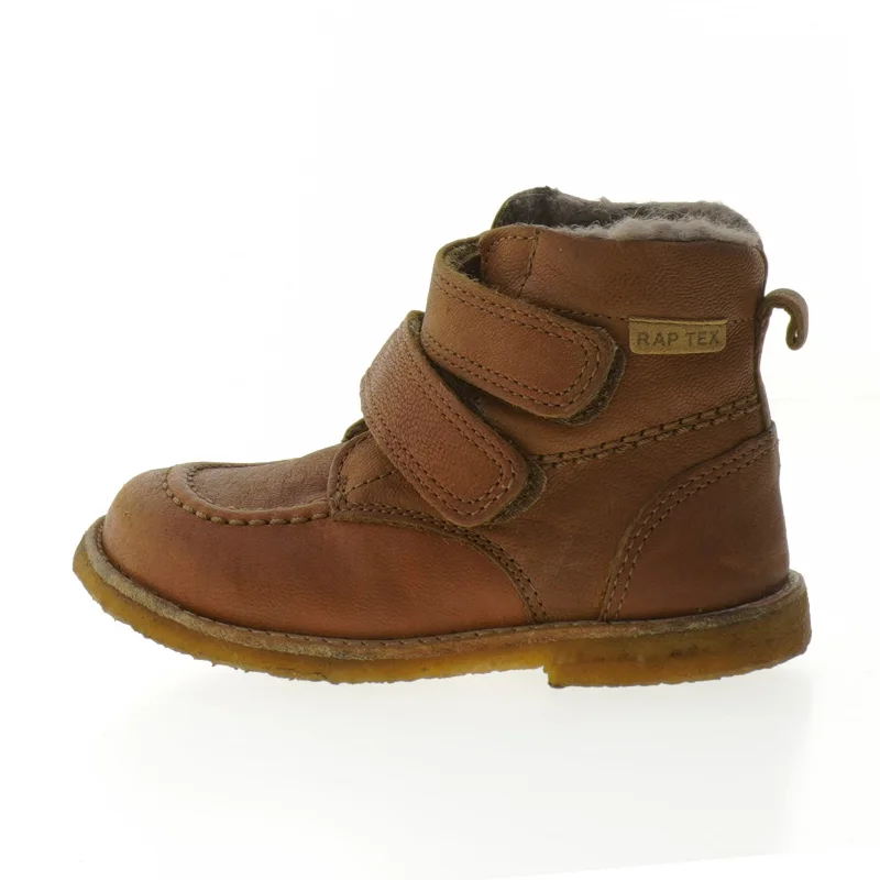 Arauto RAP læder vinterstøvler med uldfoer og velcrolukning 