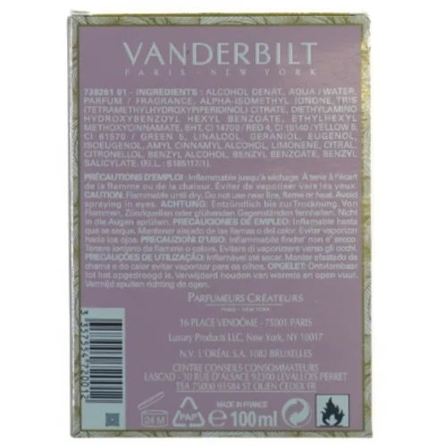 Gloria Vanderbilt, Vanderbilt Eau de Toilette (str. 100 ml)