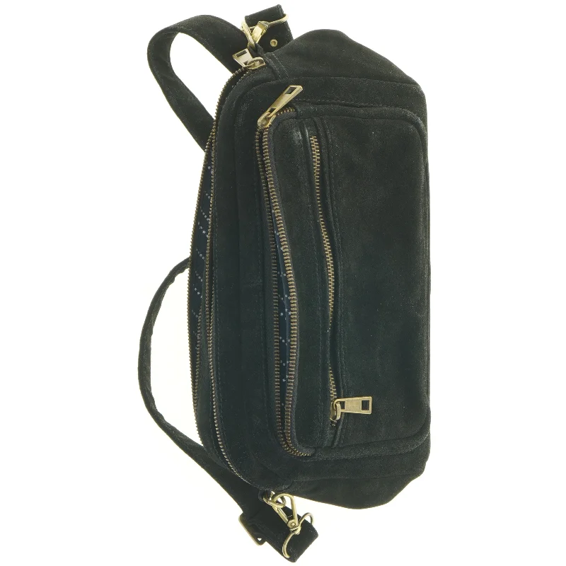 Sort bæltetaske i velour