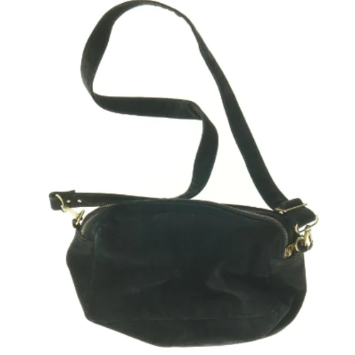 Sort bæltetaske i velour