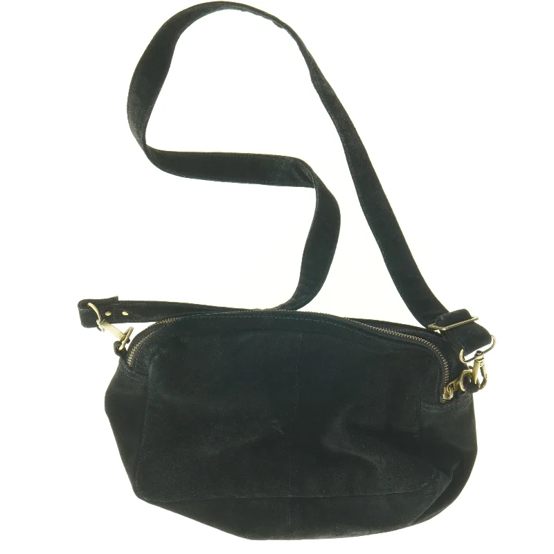 Sort bæltetaske i velour