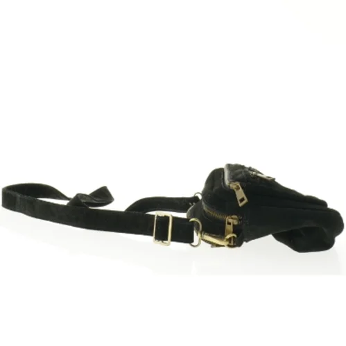 Sort bæltetaske i velour