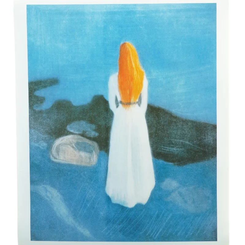 Billede af kvinde ved havet (str. 40 x 50 cm)