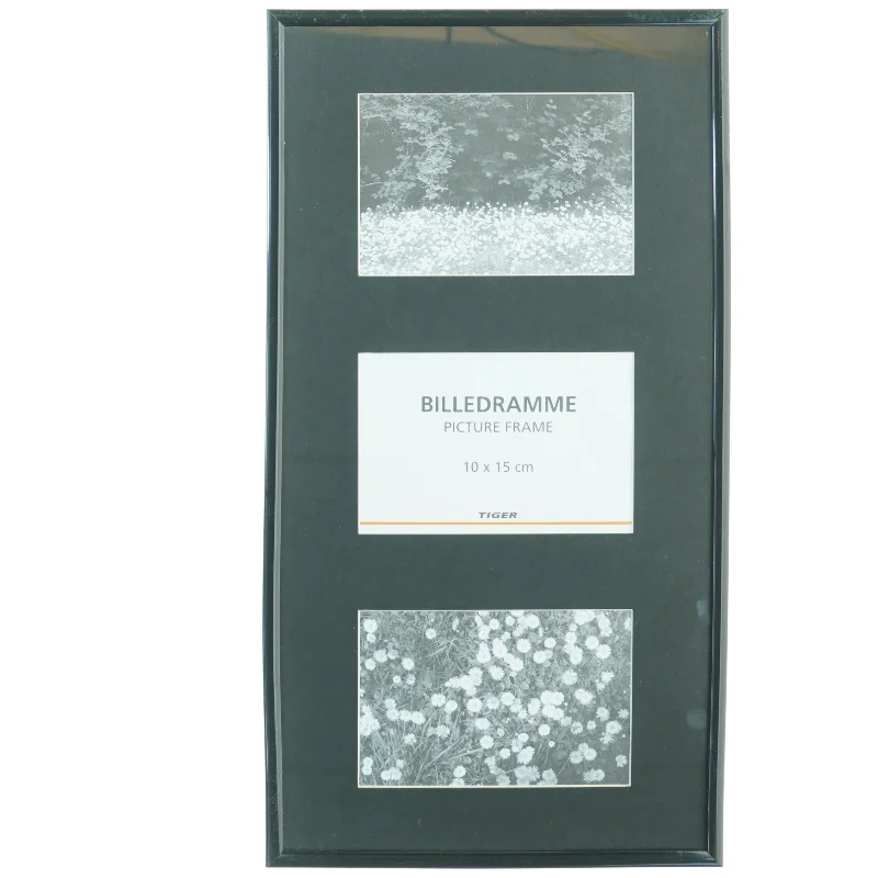 Sort billedramme til tre billeder fra Tiger (str. 46 x 25 cm)