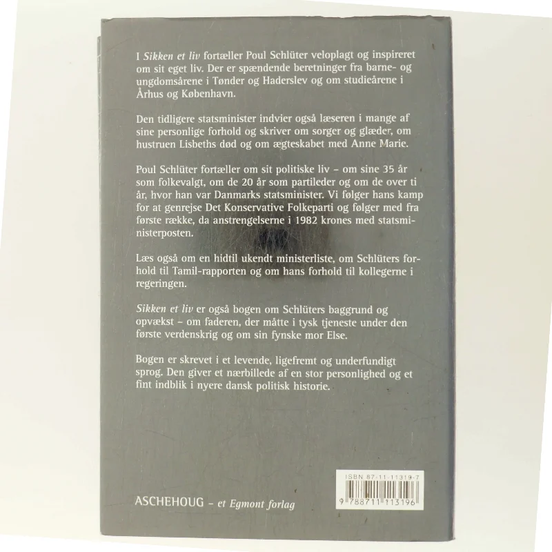 Sikken et liv af Poul Schlüter (Bog)