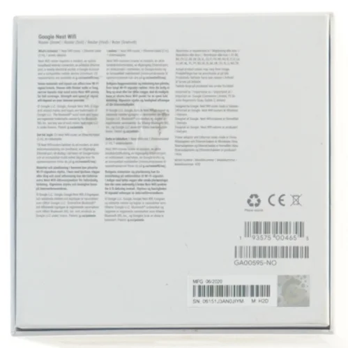 Google Nest Wifi router fra Google (str. 11x9 cm)