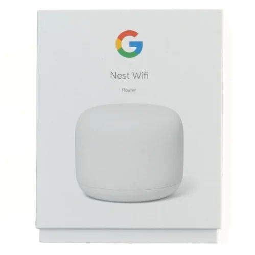 Google Nest Wifi router fra Google (str. 11x9 cm)