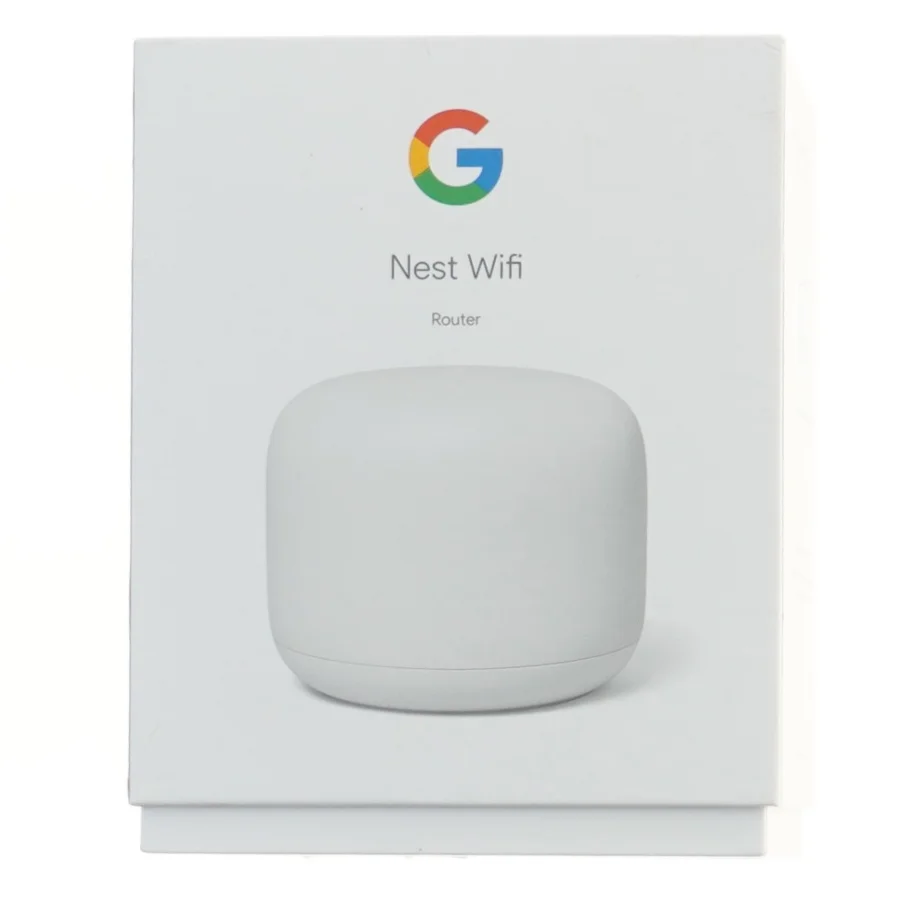 Google Nest Wifi router fra Google (str. 11x9 cm)