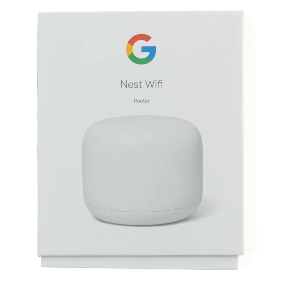 Google Nest Wifi router fra Google (str. 11x9 cm)