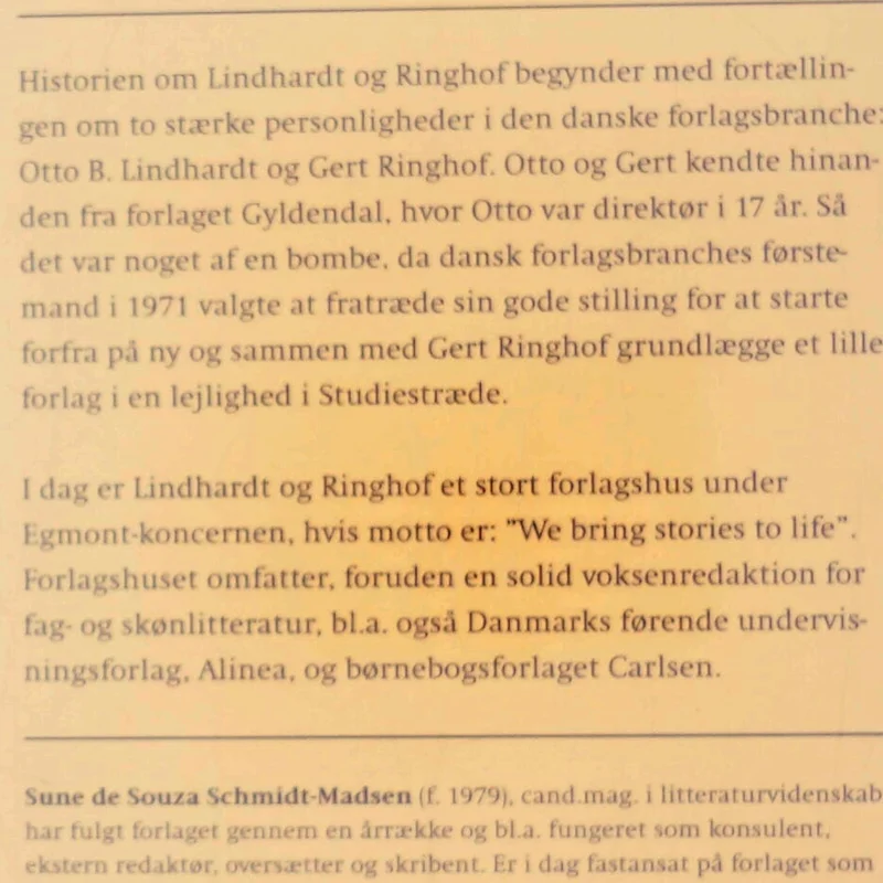 Lindhardt og Ringhof af Sune de Souza Schmidt-Madsen (Bog)