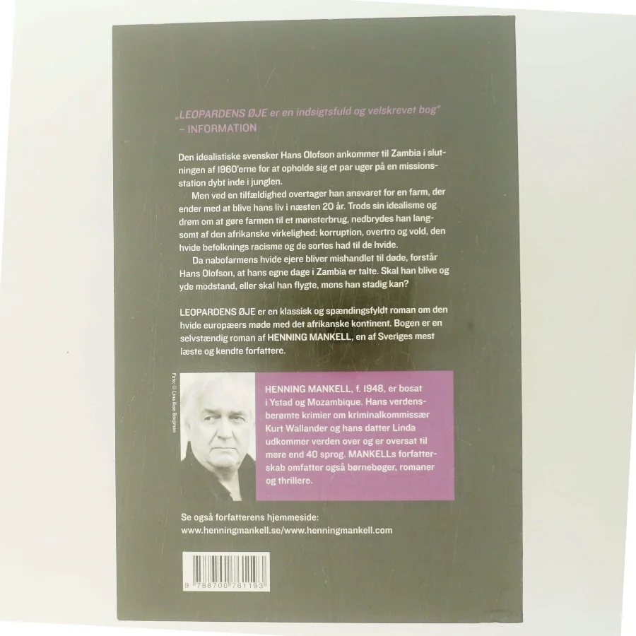 Leopardens Øje af Henning Mankell (Bog)