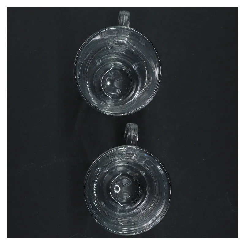 Glas krus med metallisk bånd (str. H 11,5 cm)