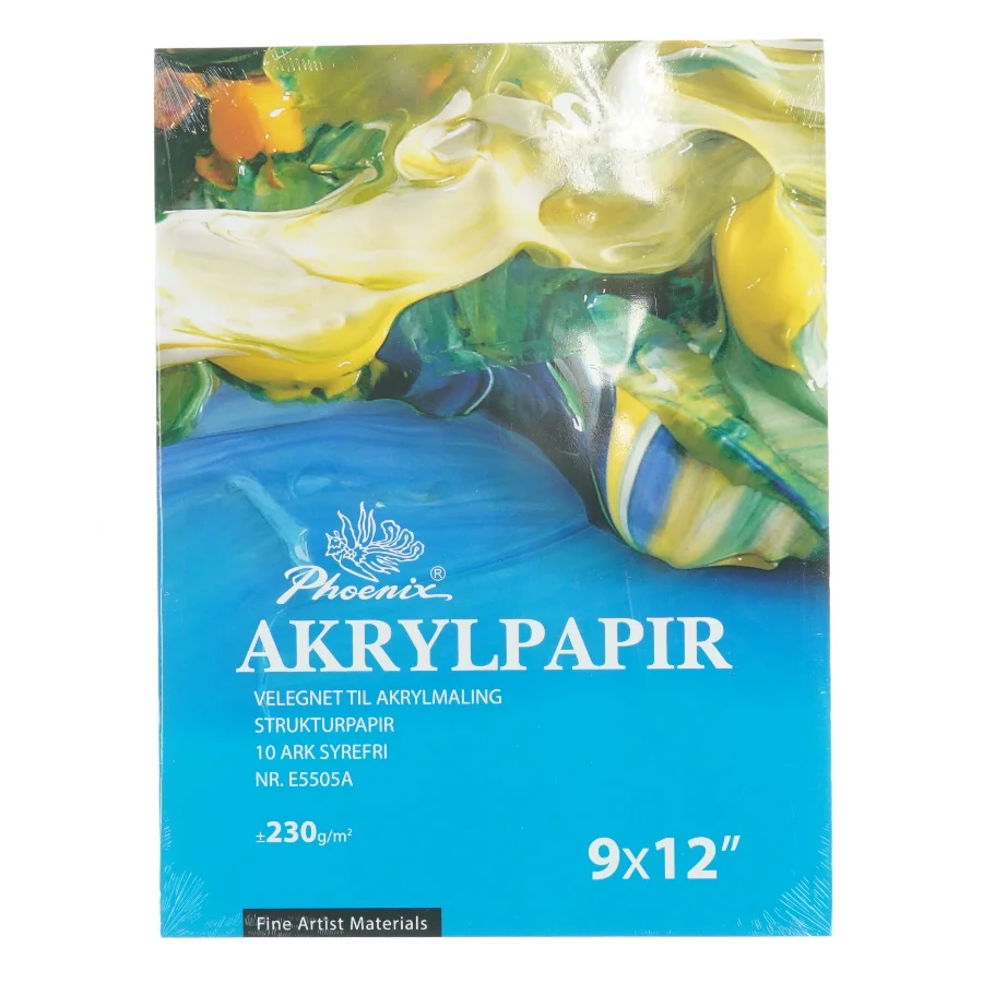 Akrylpapir fra Phoenix Arts Group (str. 9x12 tommer)